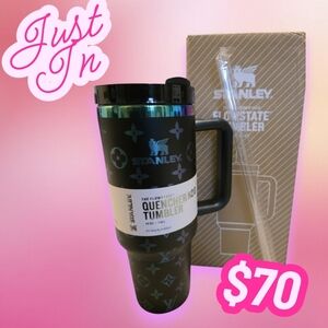 Stanley Black Multicolor Tumbler 40 oz. with Straw